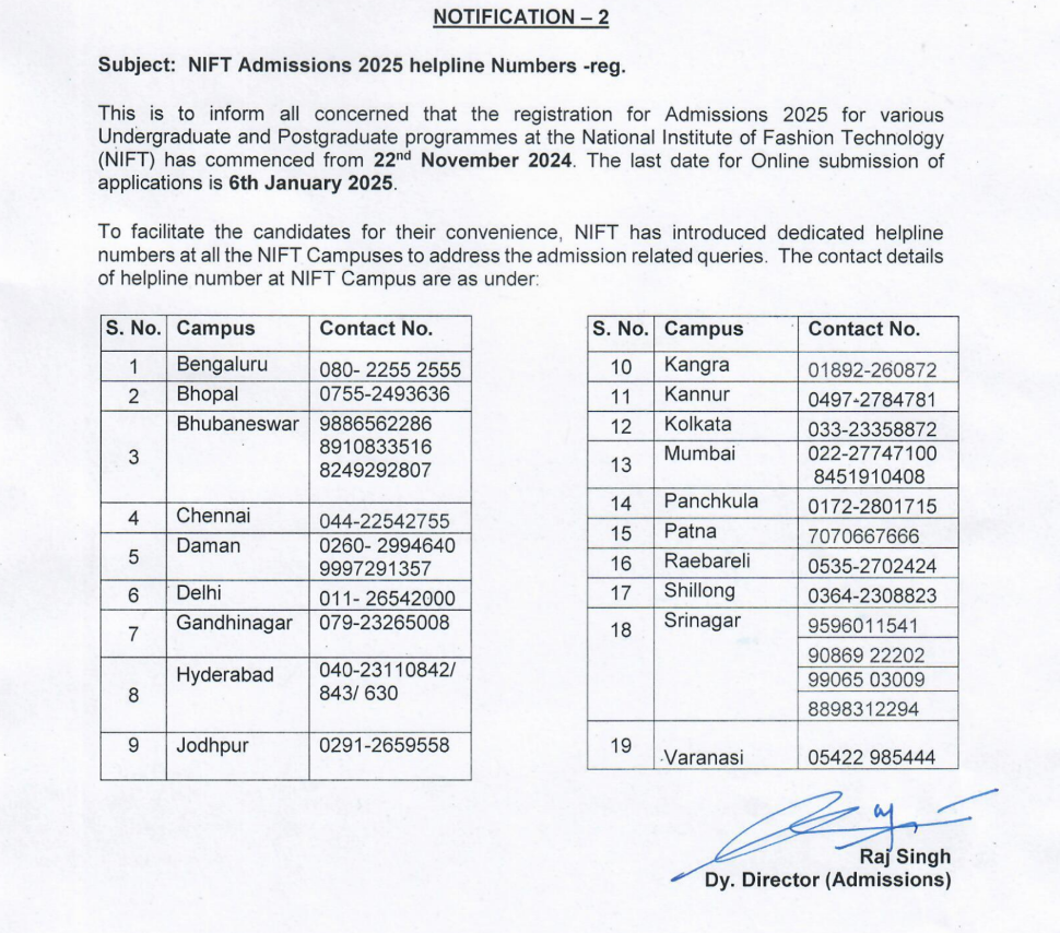Admissions