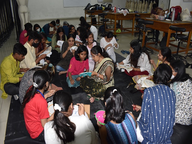 Students during craft cluster