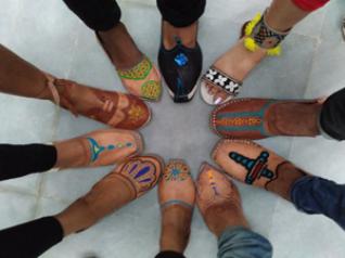 Students made Mojari in Jodhpur Leather Cluster