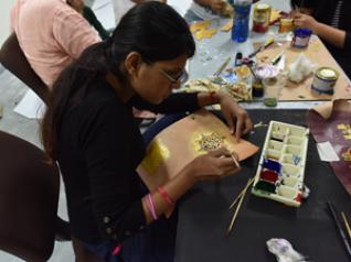 Student Doing usta craft