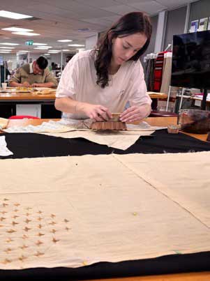 student-exploring-block-printing
