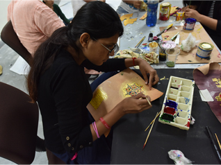 Students working during Craft Cluster visit