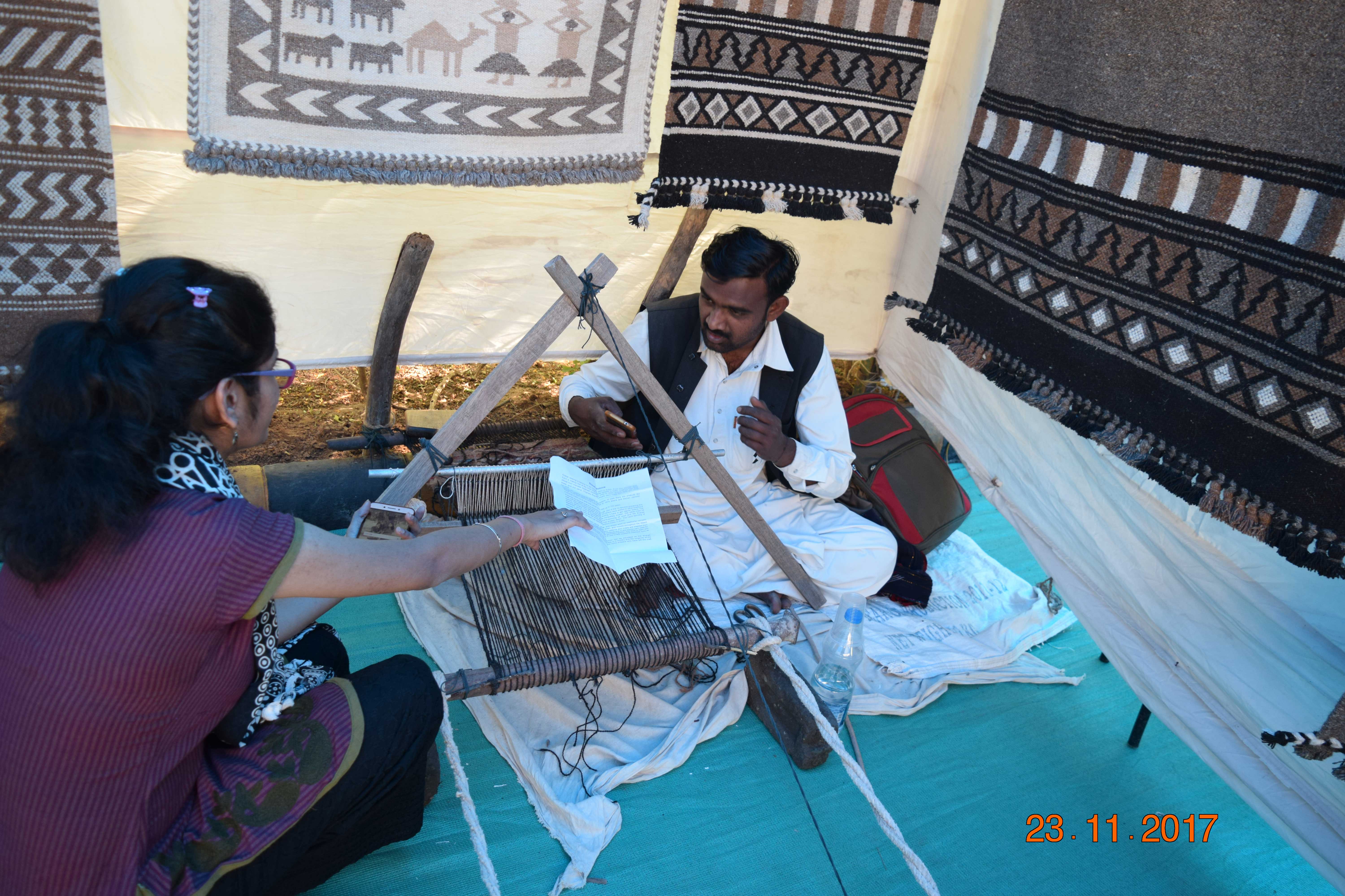 Kharad Weaving demonstration by master craftsman