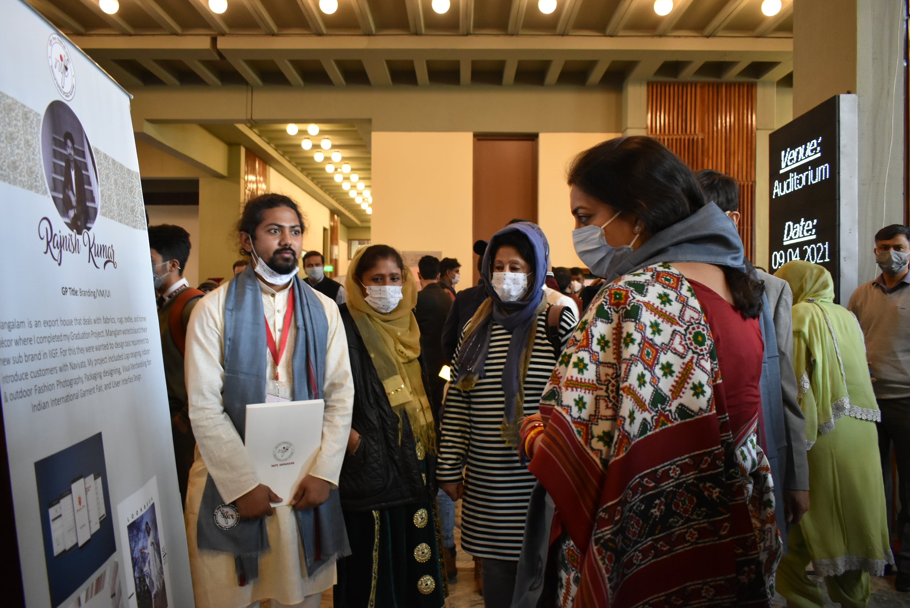Students Showing their Work To Ms. Smriti Irani