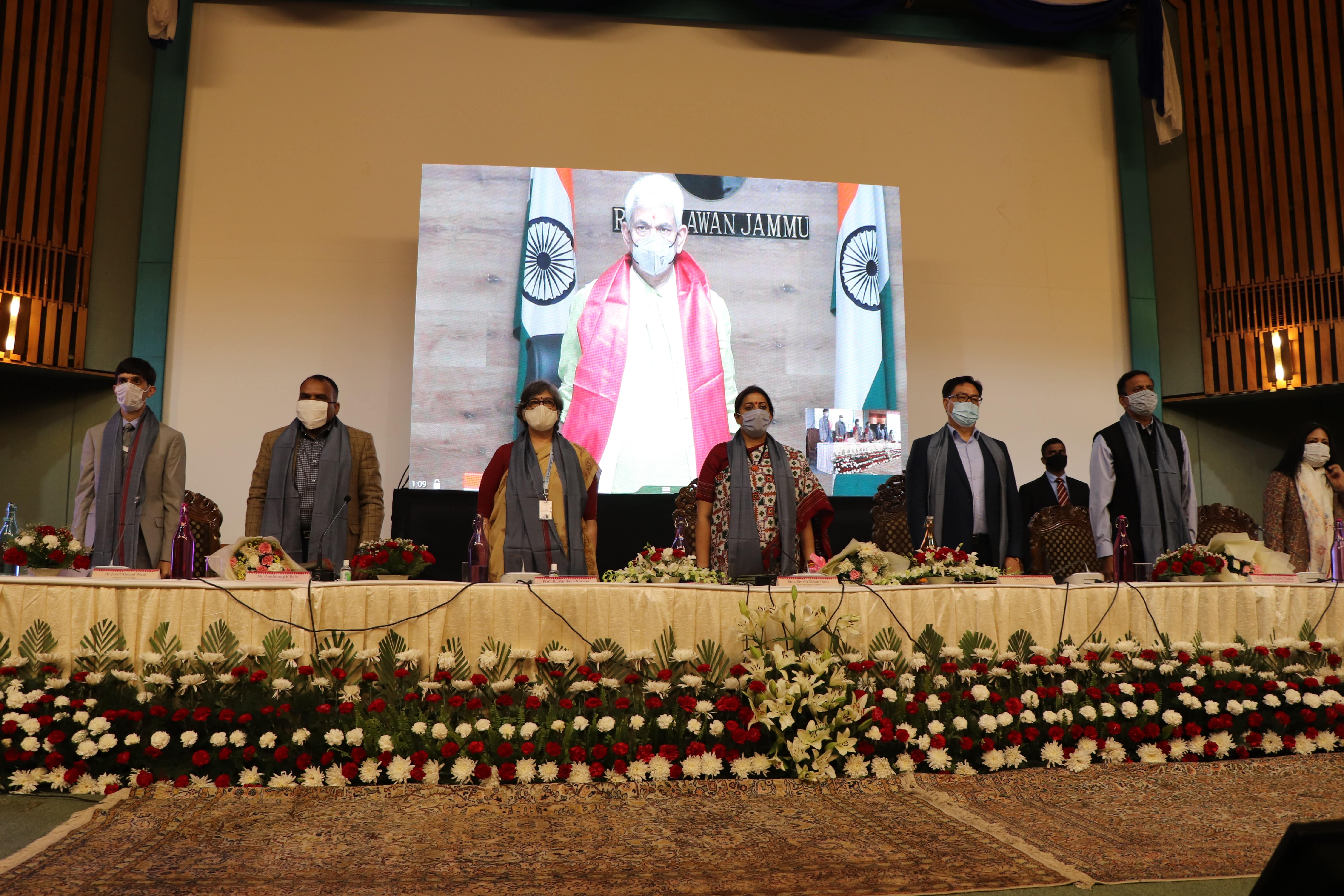 Hon'ble Lieutenant Governor of Jammu and Kashmir Sh. Manoj Sinha joined the event Online
